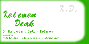 kelemen deak business card